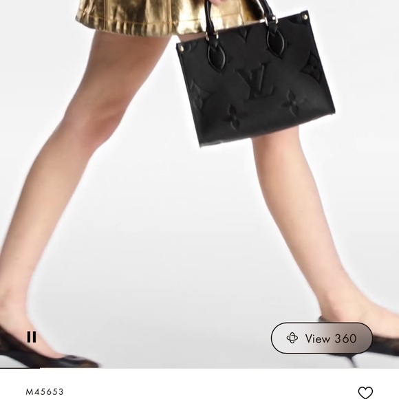 Louis Vuitton black leather on the go pm - Picture 12 of 14